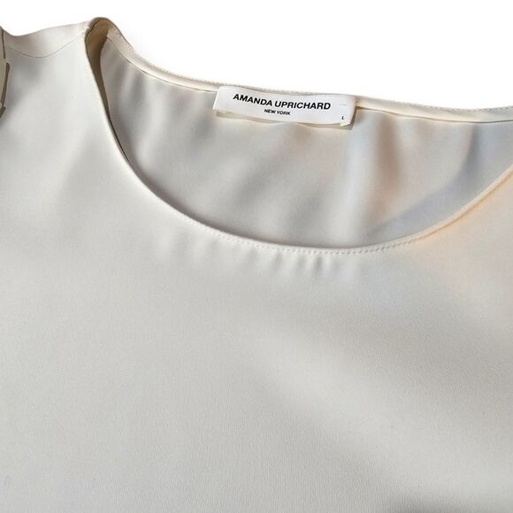 Amanda Uprichard Merris Top Ivory White Puff Sleeve Revolve Large - Picture 6 of 13